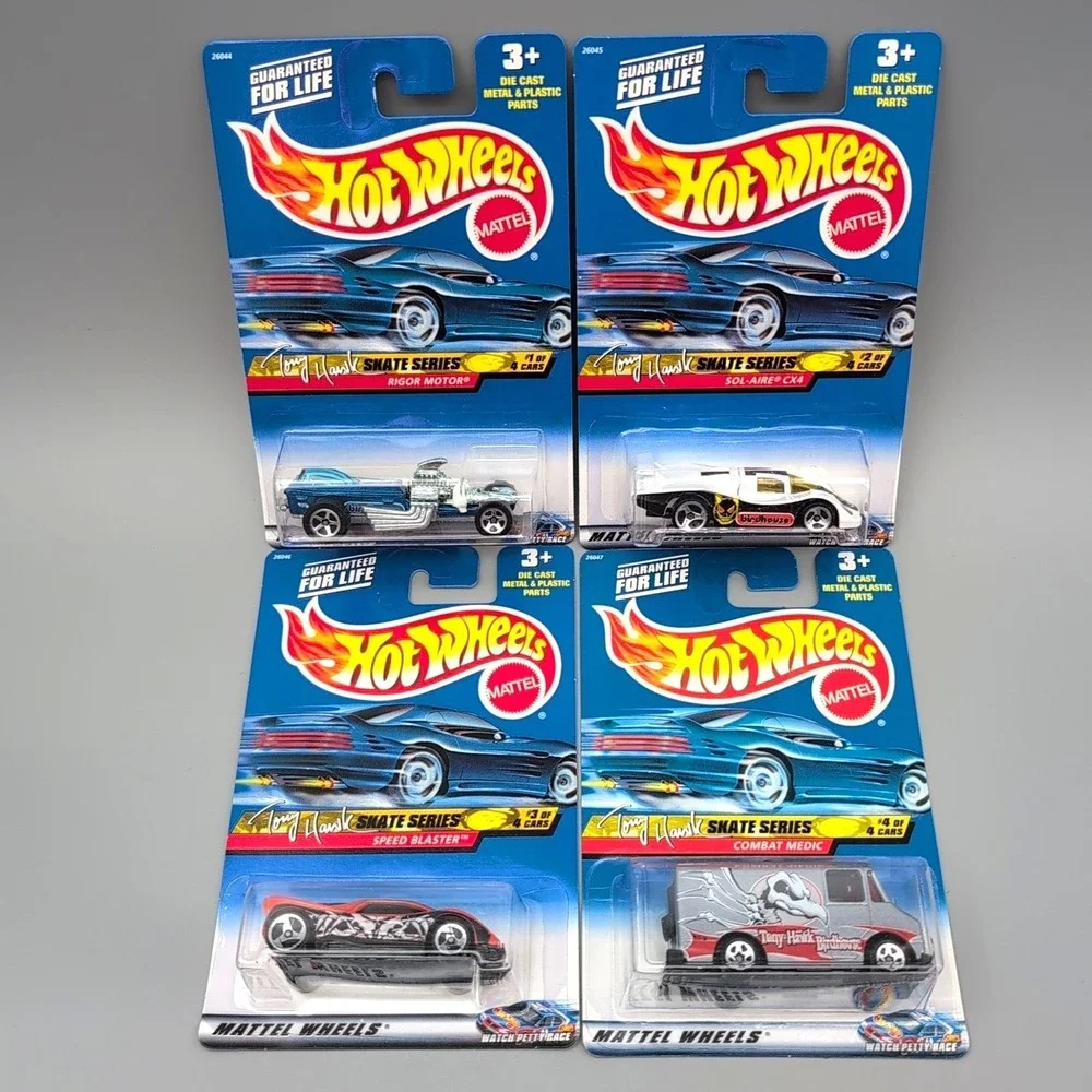 HOT WHEELS TONY HAWK‎ SKATE SERIES!! COMPLETE SET OF ALL 4 DIE-CAST